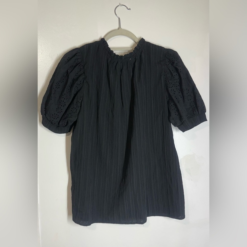 THML Women’s Top Puff sSeeves, Eyelet Embroidery Details - Picture 4 of 7